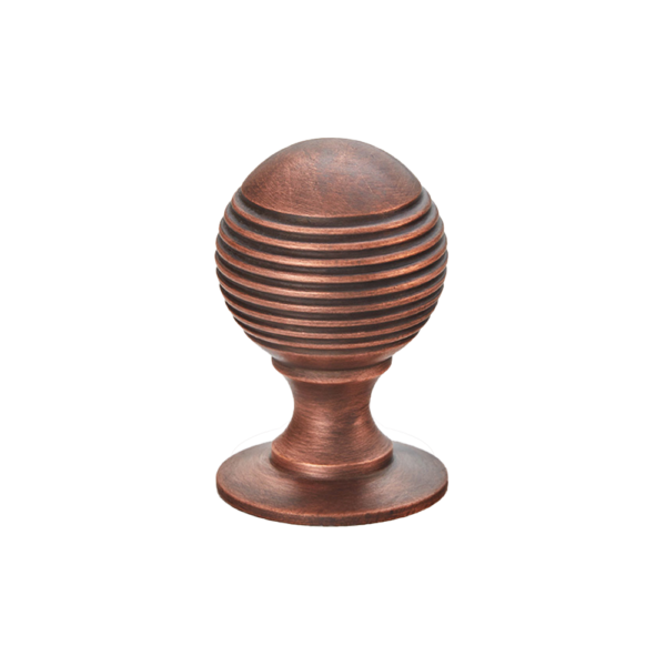 1" Reeded Ball Cabinet Knob