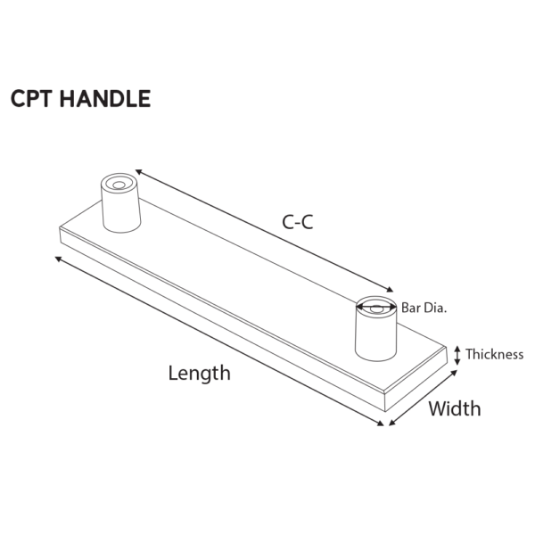3-1/8" Handle w/ CPT Texture