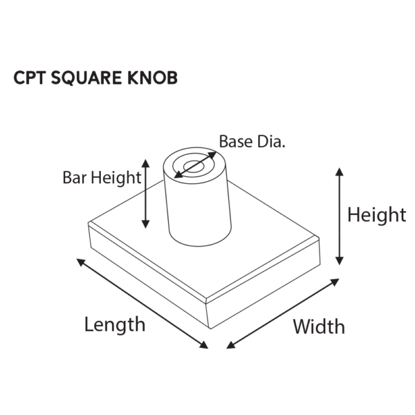 1-9/16" CPT-S40 Rectangular Knob