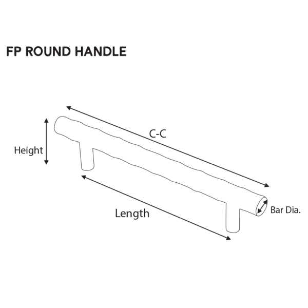 13-3/4" Rounded Handle