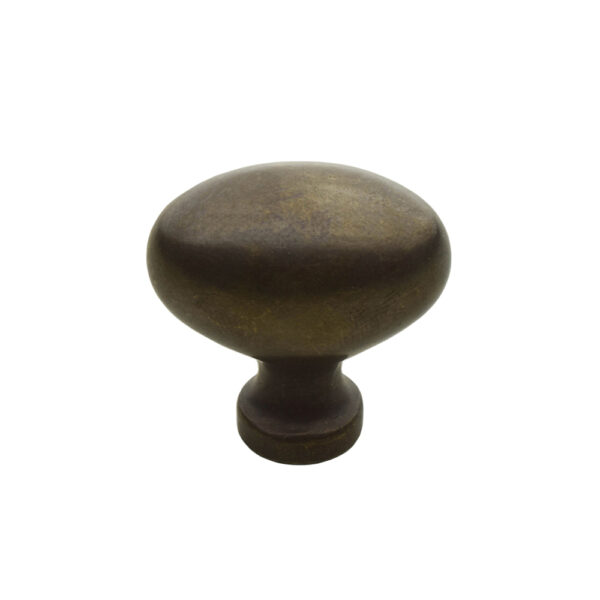 1-1/4" Solid Brass Oval Knob