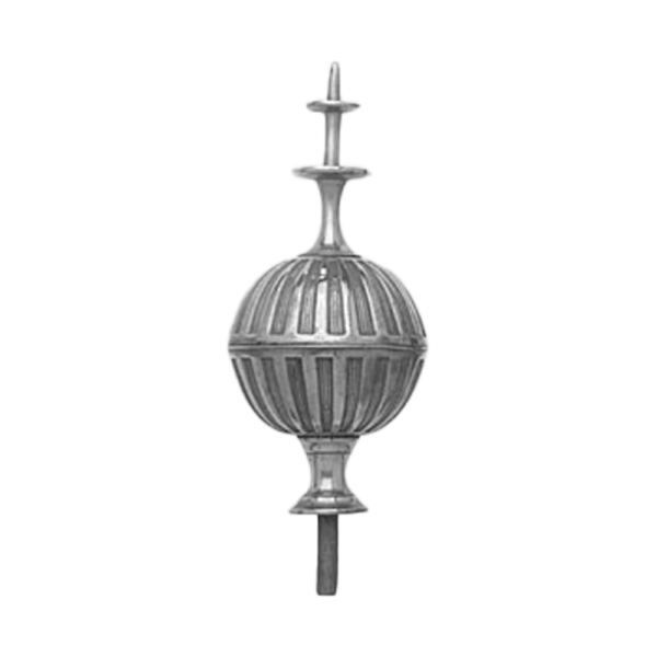 LD-F-18 Ball Finial with fluted panels and tiered spire