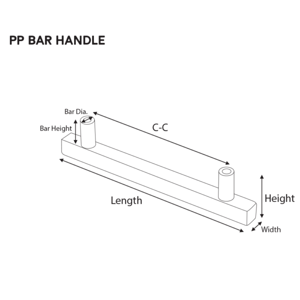 13-3/4" PP Bar Handle