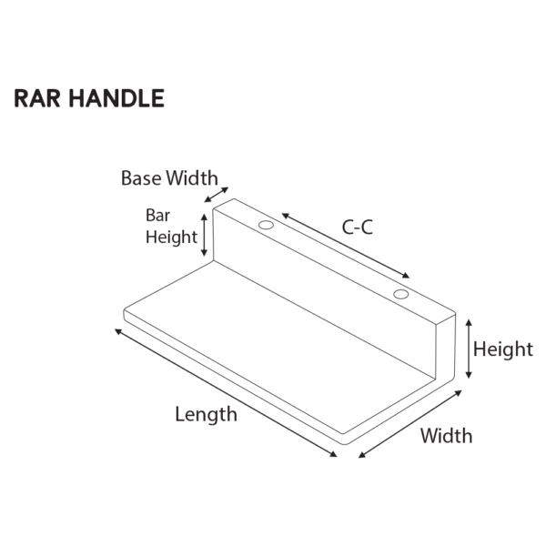3-1/8" RAR20-10-80 Handle w/ Forged Texture