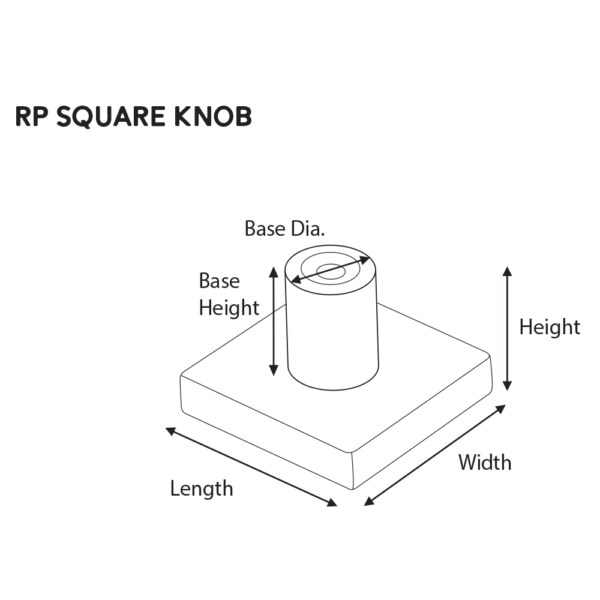 1-3/16" S30 Square RP Knob