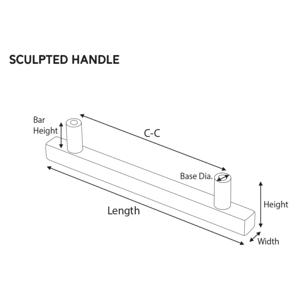 13-3/4" Sculpted Handle