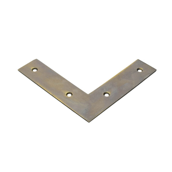 4" Solid Brass Flat L-Bracket