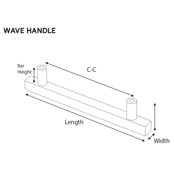 13-3/4" Wave Bar Handle