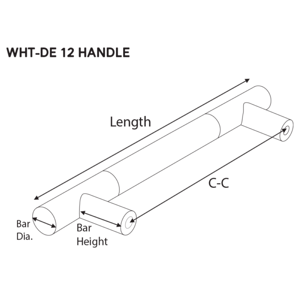 13-25/32" WHT-DE-12 Cabinet Handle