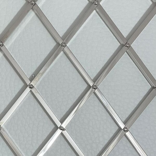25mm Regency Diamond Grille Sample Board - Polished Nickel